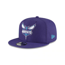Load image into Gallery viewer, Charlotte Hornets New Era NBA 9FIFTY 950 Snapback Back Half Cap Hat Purple Crown/Visor Team Color Logo