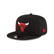 Load image into Gallery viewer, Chicago Bulls New Era NBA 9FIFTY 950 Snapback Back Half Cap Hat Black Crown/Visor Team Color Logo