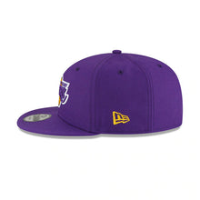 Load image into Gallery viewer, Los Angeles Lakers New Era NBA 9FIFTY 950 Snapback Back Half Cap Hat Purple Crown/Visor Team Color Logo
