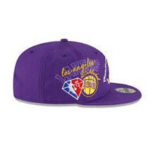 Load image into Gallery viewer, Los Angeles Lakers New Era NBA 9FIFTY 950 Snapback Back Half Cap Hat Purple Crown/Visor Team Color Logo