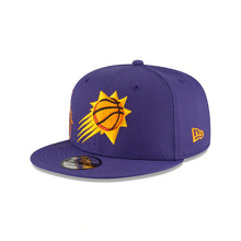 Load image into Gallery viewer, Phoenix Suns New Era NBA 9FIFTY 950 Snapback Back Half Cap Hat Purple Crown/Visor Team Color Logo
