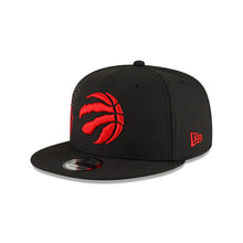 Load image into Gallery viewer, Toronto Raptors New Era NBA 9FIFTY 950 Snapback Back Half Cap Hat Black Crown/Visor Team Color Logo