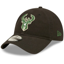 Load image into Gallery viewer, Milwaukee Bucks New Era NBA 9TWENTY 920 Adjustable Cap Hat Black Crown/Visor Team Color Logo