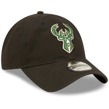 Load image into Gallery viewer, Milwaukee Bucks New Era NBA 9TWENTY 920 Adjustable Cap Hat Black Crown/Visor Team Color Logo