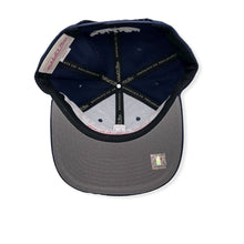 Load image into Gallery viewer, Denver Nuggets Mitchell & Ness NBA Snapback Cap Hat Navy Crown/Visor Team Color Logo Gray UV