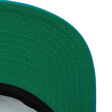 Load image into Gallery viewer, Charlotte Hornets Mitchell & Ness NBA Snapback Cap Hat Teal Crown/Visor Team Color Logo Green UV
