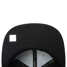 Load image into Gallery viewer, Los Angeles Lakers Mitchell & Ness NBA Snapback Cap Hat Black Crown/Visor Metallic Gold Logo (Fools Gold)