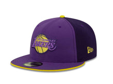 Load image into Gallery viewer, Los Angeles Lakers New Era 59FIFTY 5950 NBA Fitted Cap Hat Purple/ Dark Purple Crown Purple Visor Team Color Logo