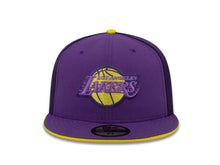 Load image into Gallery viewer, Los Angeles Lakers New Era 59FIFTY 5950 NBA Fitted Cap Hat Purple/ Dark Purple Crown Purple Visor Team Color Logo