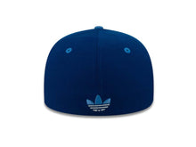 Load image into Gallery viewer, Los Angeles Lakers Adidas NBA Fitted Cap Hat Navy Crown Sky Blue Visor White/Sky Blue Logo