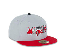 Load image into Gallery viewer, Orlando Magic New Era NBA 59FIFTY 5950 Fitted Cap Hat Gray Crown Red Visor Red/Black/White Logo