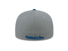 Load image into Gallery viewer, Orlando Magic Mitchell & Ness Fitted Cap Hat Gray Crown Royal Blue Visor Royal Blue/White XL Logo