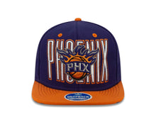 Load image into Gallery viewer, Phoenix Suns Adidas NBA Snapback Cap Hat Purple Crown Orange Visor Team Color Script Logo