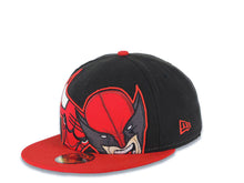 Load image into Gallery viewer, Chicago Bulls New Era NBA 59FIFTY 5950 Fitted Cap Hat Black Crown Red Visor Team Color Wolverine Logo (Marvel Hero)