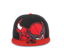 Load image into Gallery viewer, Chicago Bulls New Era NBA 59FIFTY 5950 Fitted Cap Hat Black Crown Red Visor Team Color Wolverine Logo (Marvel Hero)