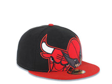 Load image into Gallery viewer, Chicago Bulls New Era NBA 59FIFTY 5950 Fitted Cap Hat Black Crown Red Visor Team Color Wolverine Logo (Marvel Hero)