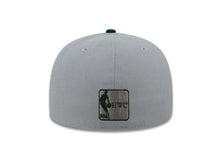 Load image into Gallery viewer, Los Angeles Lakers New Era 59FIFTY 5950 NBA Fitted Cap Hat Gray Crown Green Visor White/Green Logo
