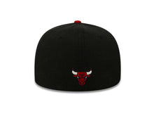 Load image into Gallery viewer, Chicago Bulls New Era 59FIFTY 5950 NBA Fitted Cap Hat Black Crown Red Visor Team Color Logo (Innerlocked)