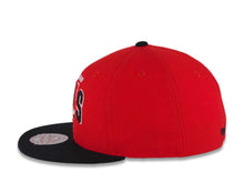 Load image into Gallery viewer, Chicago Bulls New Era NBA 59FIFTY 5950 Fitted Cap Hat Red Crown Black Visor Team Color Arch Text Logo