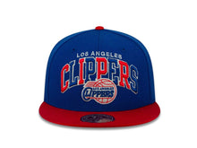 Load image into Gallery viewer, Los Angeles Clippers Mitchell & Ness NBA Fitted Cap Hat Royal Blue Crown Red Visor Team Color HWC Arch Logo