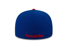 Load image into Gallery viewer, Los Angeles Clippers Mitchell & Ness NBA Fitted Cap Hat Royal Blue Crown Red Visor Team Color HWC Arch Logo