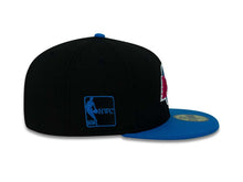 Load image into Gallery viewer, Los Angeles Lakers New Era 59FIFTY 5950 NBA Fitted Cap Hat Black Crown Blue Visor Red/Blue/White Logo