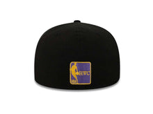 Load image into Gallery viewer, Los Angeles Lakers New Era 59FIFTY 5950 NBA Fitted Cap Hat Black Crown Tiger Print Visor Team Color HWC Logo