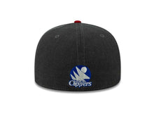 Load image into Gallery viewer, San Diego Clippers New Era 59FIFTY 5950 NBA Fitted Cap Hat Heather Dark Gray Crown Red Visor Team Color HWC Logo