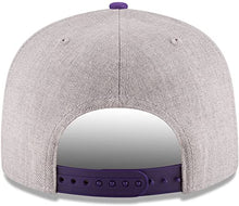 Load image into Gallery viewer, Los Angeles Lakers New Era NBA 9FIFTY 950 Snapback Cap Hat Heather Gray Crown Purple Visor Team Color Logo