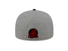 Load image into Gallery viewer, San Diego Clippers New Era NBA 59FIFTY 5950 Fitted Cap Hat Heather Gray Crown Black Visor Red/White/Black HWC Logo