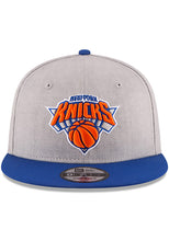 Load image into Gallery viewer, New York Knicks New Era NBA 9FIFTY 950 Snapback Cap Hat Heather Gray Crown Royal Blue Visor Team Color Logo