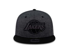Load image into Gallery viewer, Los Angeles Lakers New Era NBA 9FIFTY 950 Snapback Cap Hat Shadow Dark Gray Crown Black Visor Dark Gray/Black Logo