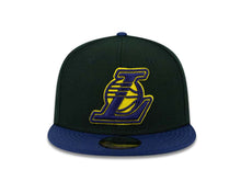 Load image into Gallery viewer, Los Angeles Lakers New Era NBA 9FIFTY 950 Snapback Cap Hat Black Crown Purple Visor Purple/Yellow āLā Logo