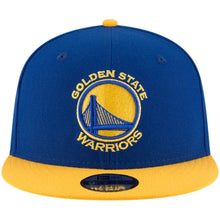 Load image into Gallery viewer, (Youth) Golden State Warriors New Era NBA 9FIFTY 950 Snapback Cap Hat Royal Blue Crown Yellow Visor Team Color Logo