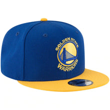 Load image into Gallery viewer, (Youth) Golden State Warriors New Era NBA 9FIFTY 950 Snapback Cap Hat Royal Blue Crown Yellow Visor Team Color Logo