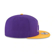 Load image into Gallery viewer, Los Angeles Lakers New Era NBA 9FIFTY 950 Snapback Cap Hat Purple Crown Yellow Visor Team Color Logo