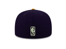 Load image into Gallery viewer, Los Angeles Lakers New Era NBA 59FIFTY 5950 Fitted Cap Hat Purple Crown Yellow Visor Team Color āLā Logo