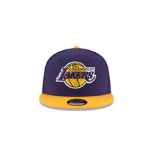 Load image into Gallery viewer, (Youth) Los Angeles Lakers New Era NBA 9FIFTY 950 Snapback Cap Hat Purple Crown Yellow Visor Team Color Logo