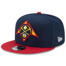 Load image into Gallery viewer, Denver Nuggets New Era NBA 9FIFTY 950 Snapback Cap Hat Navy Crown Red Visor Team Color Logo Gray UV