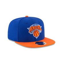 Load image into Gallery viewer, New York Knicks New Era NBA 9FIFTY 950 Snapback Cap Hat Royal Blue Crown Orange Visor Team Color Logo