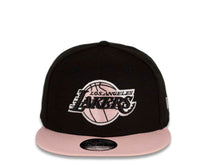 Load image into Gallery viewer, Los Angeles Lakers New Era NBA 9FIFTY 950 Snapback Cap Hat Black Crown Pink Visor Black/Pink Logo