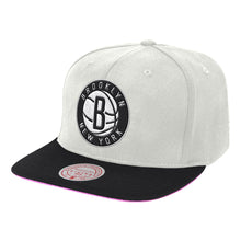 Load image into Gallery viewer, Brooklyn Nets Mitchell & Ness NBA Easter Snapback Cap Hat Off White Crown Black Visor Team Color Logo