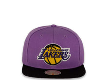 Load image into Gallery viewer, Mitchell & Ness Snapback Los Angeles Lakers Light Purple Crown Black Visor Pink UV Easter