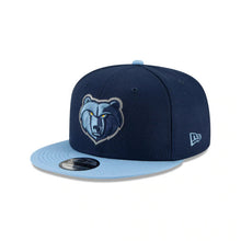 Load image into Gallery viewer, Memphis Grizzlies New Era NBA 9FIFTY 950 Snapback Cap Hat Navy Crown Sky Blue Visor Team Color Logo