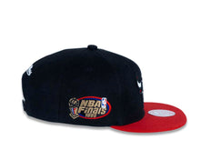 Load image into Gallery viewer, Chicago Bulls Mitchell & Ness NBA Glow Team Snapback Cap Hat Black Crown Red Visor Team Color Logo 1996 Finals Side Patch