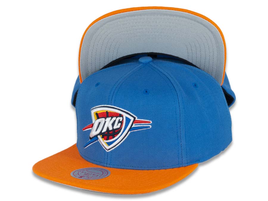 Oklahoma City Thunder Mitchell & Ness NBA Snapback Cap Hat Blue