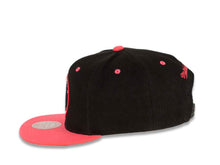 Load image into Gallery viewer, Brooklyn Nets Mitchell & Ness NBA Snapback Cap Hat Black Crown Pink Visor Team Color Logo (Santa Ana)