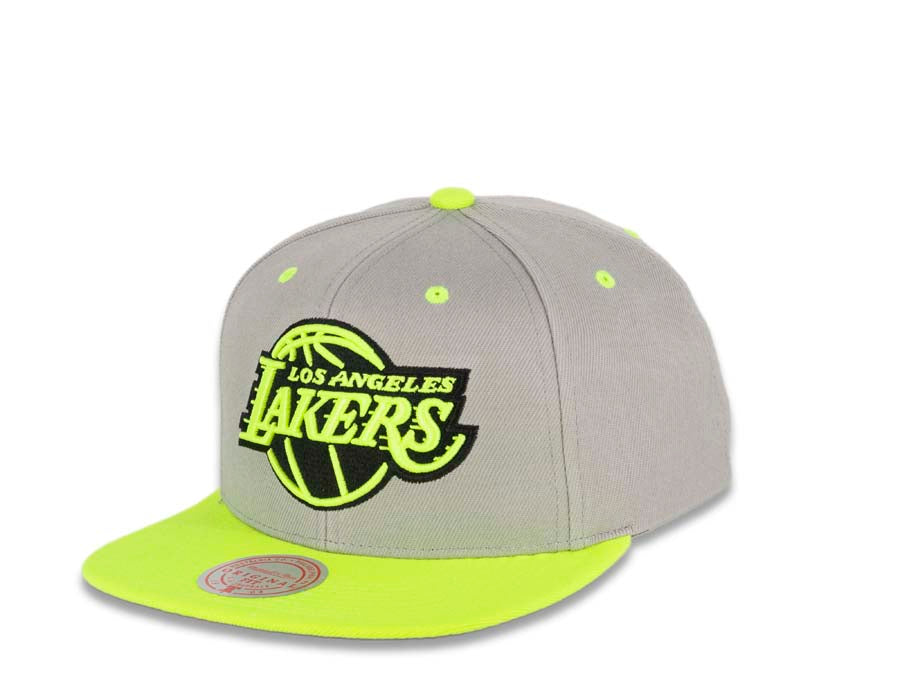 Los Angeles Lakers Mitchell & Ness NBA Snapback Cap Hat Gray Crown Gre