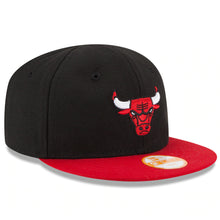 Load image into Gallery viewer, (Infant) Chicago Bulls New Era NBA 9FIFTY 950 Snapback Cap Hat Black Crown Red Visor Team Color Logo (My 1st First)