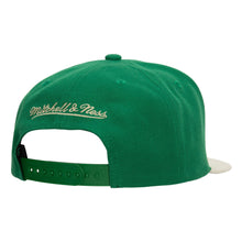 Load image into Gallery viewer, Milwaukee Bucks Mitchell & Ness NBA Snapback Cap Hat Green Crown Cream Visor Team Color Logo